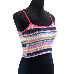 ✨Free With Purchase - Striped 90s-Style Knit Cropped Ringer Tank